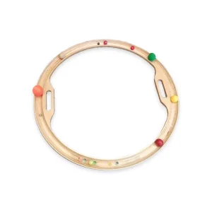 Obręcz drewniana z zestawem piłeczek