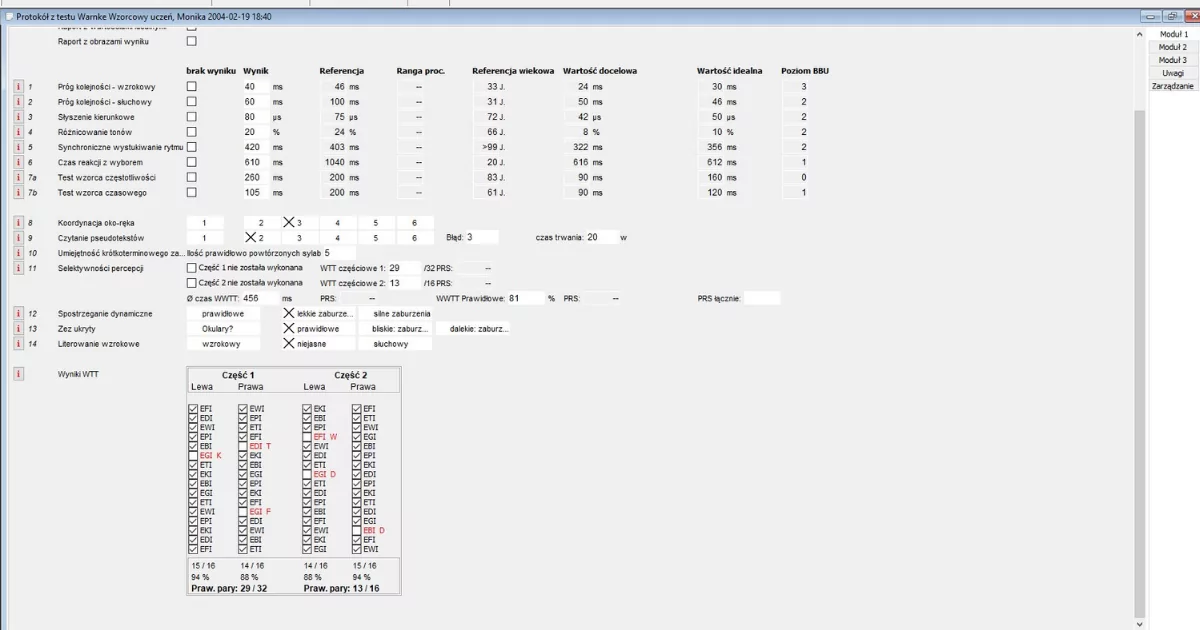 Test percepcji słuchowej WTT - obrazek 1